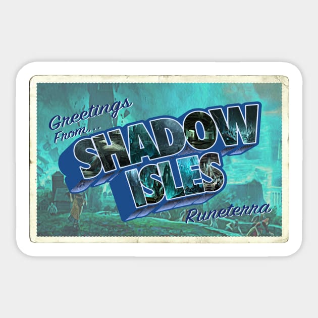 Greetings from Shadow Isles vintage Sticker by Scrapyardigan